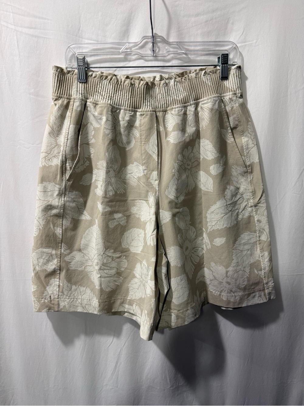 lululemon athletica Beige Floral Rib-Waist Women's Shorts